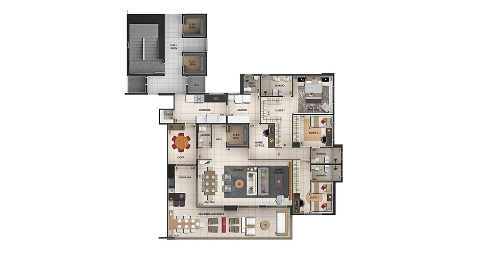 Apartamento, 3 quartos, 200 m² - Foto 32