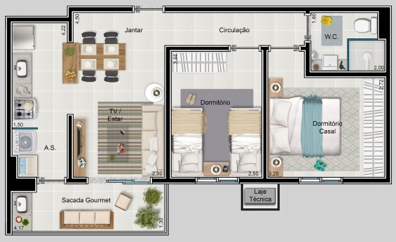 Apartamento, 2 quartos, 55 m² - Foto 11