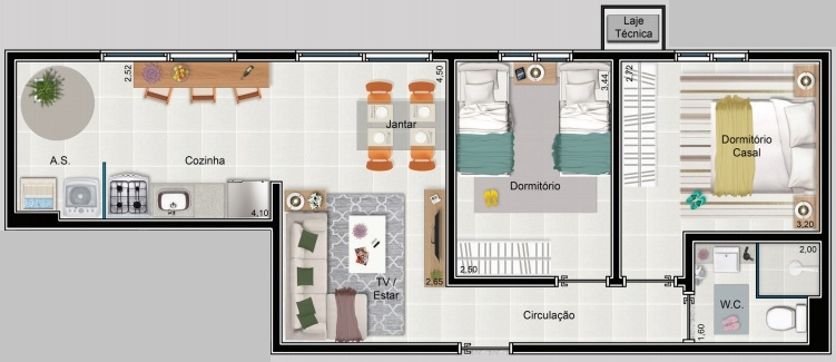 Apartamento, 2 quartos, 55 m² - Foto 12