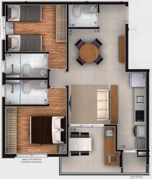 Apartamento à venda com 2 quartos, 65m² - Foto 9
