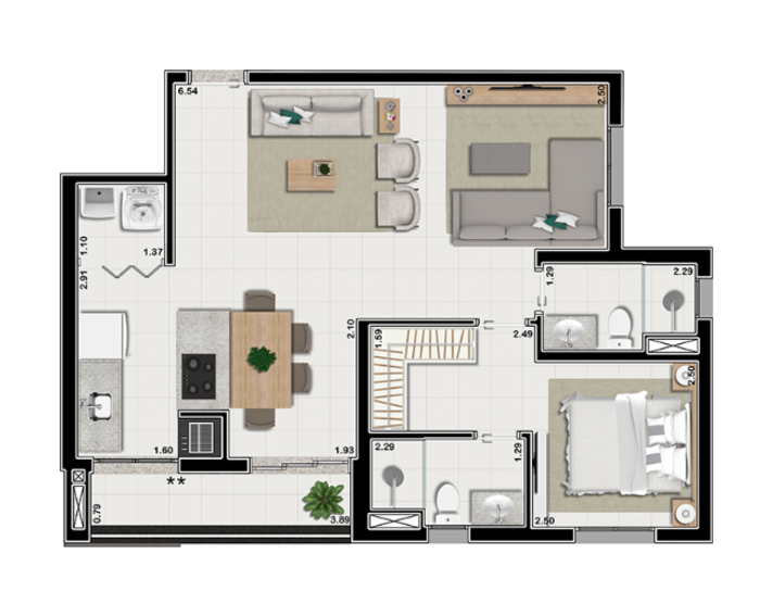 Apartamento, 2 quartos, 63 m² - Foto 25