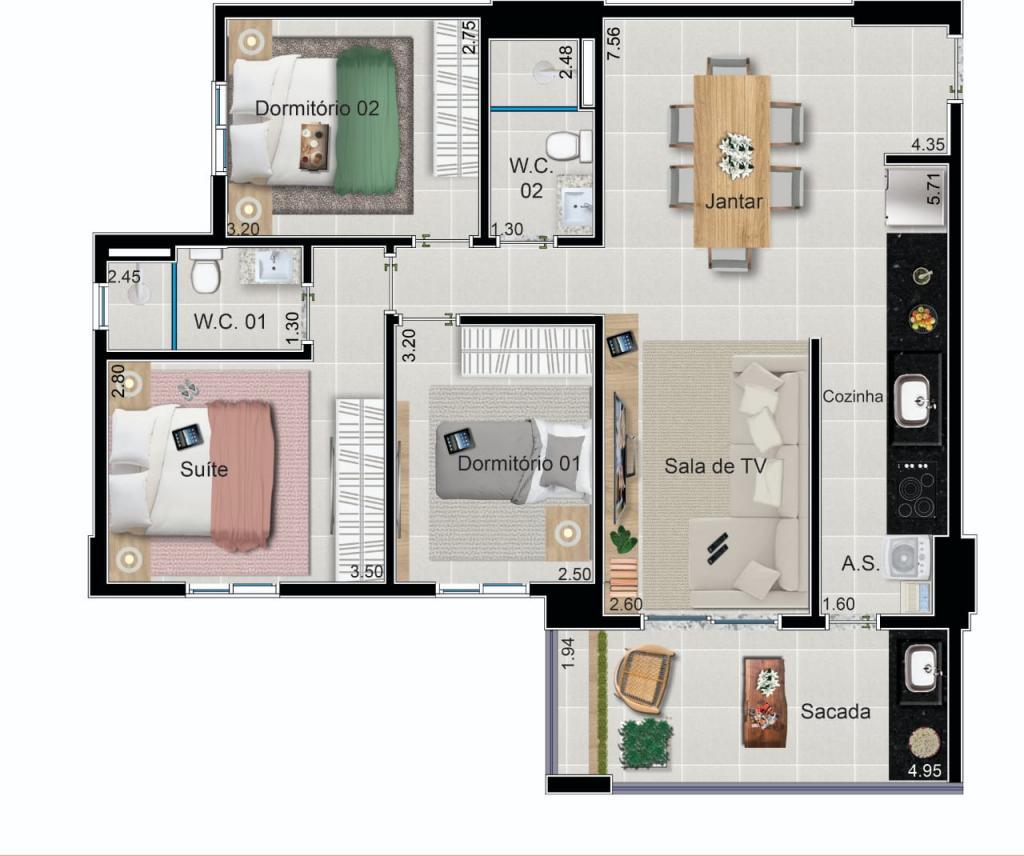 Apartamento, 2 quartos, 90 m² - Foto 5