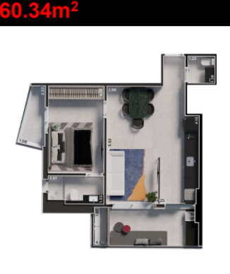 Apartamento, 1 quarto, 60 m² - Foto 15