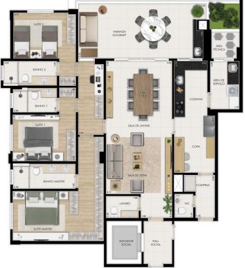 Apartamento à venda com 3 quartos, 185m² - Foto 31