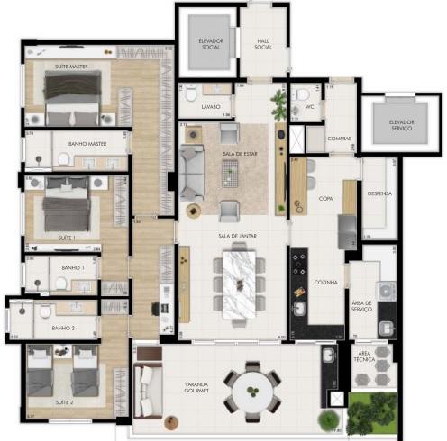 Apartamento à venda com 3 quartos, 185m² - Foto 32