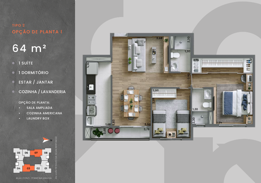 Apartamento à venda com 2 quartos, 64m² - Foto 17