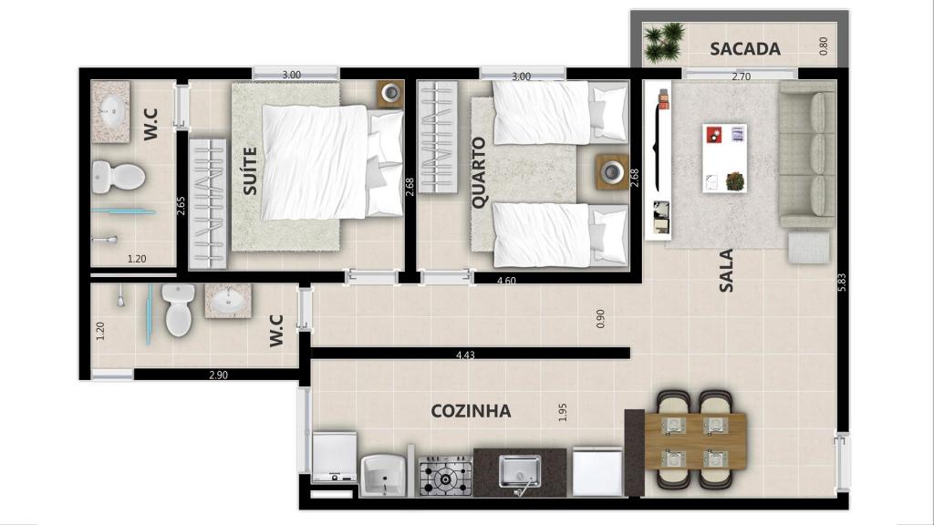 Apartamento, 2 quartos, 61 m² - Foto 11
