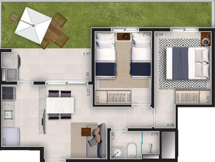 Apartamento, 2 quartos, 63 m² - Foto 2