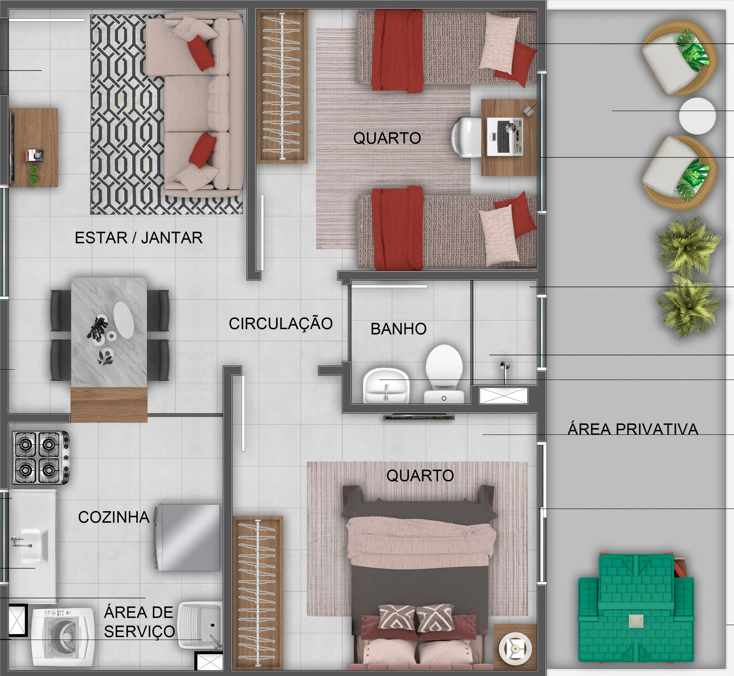 Apartamento, 2 quartos, 40 m² - Foto 11