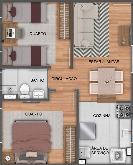 Apartamento, 2 quartos, 40 m² - Foto 15