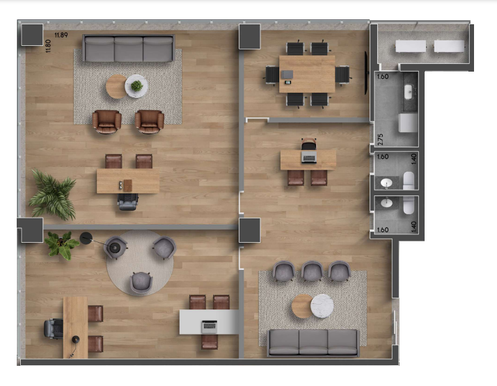 Excelente sala comercial Quartier com 175 m2 #4