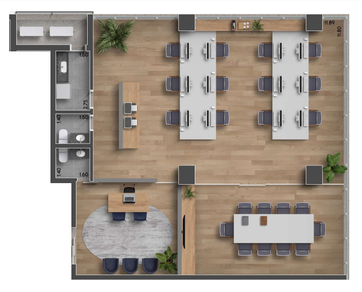 Excelente sala comercial Quartier com 165 m2 #4