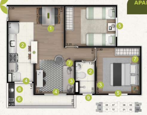Apartamento, 2 quartos, 48 m² - Foto 13