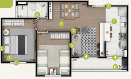 Apartamento, 2 quartos, 48 m² - Foto 15