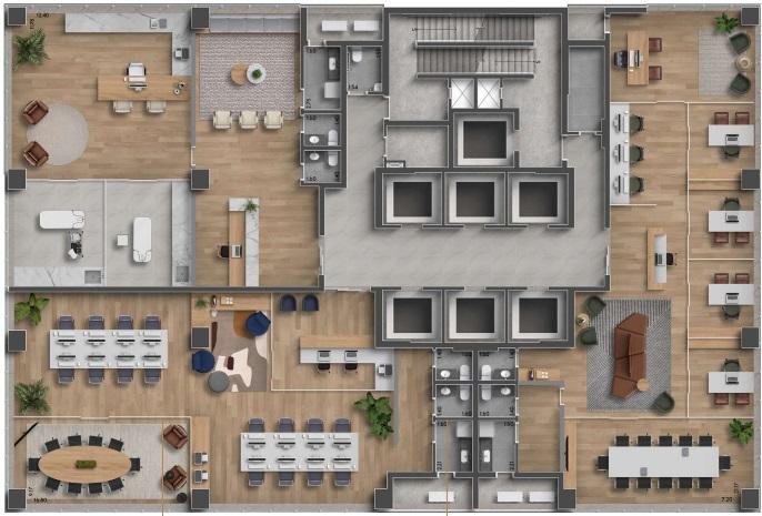Laje corporativa Quartier com 763 m2 #2