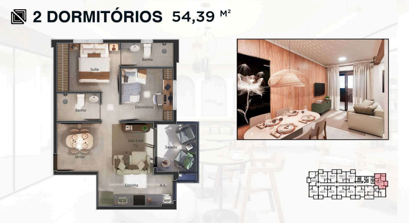 Apartamento à venda com 2 quartos, 54m² - Foto 12