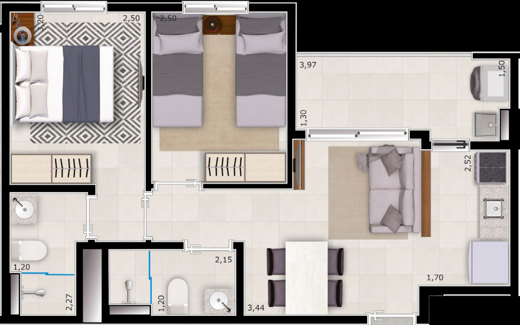 Apartamento, 2 quartos, 53 m² - Foto 11
