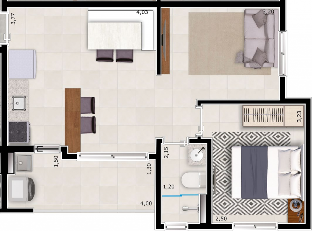 Apartamento, 2 quartos, 50 m² - Foto 4