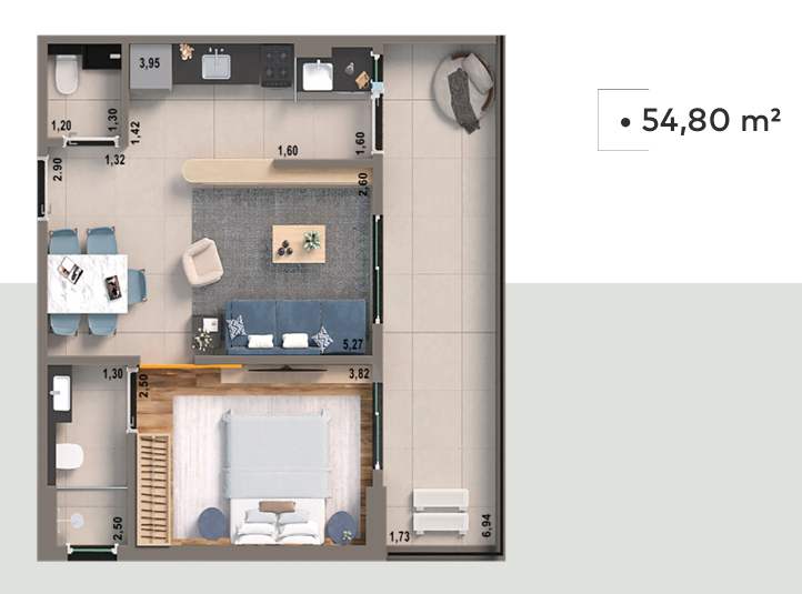 Apartamento, 1 quarto, 53 m² - Foto 5