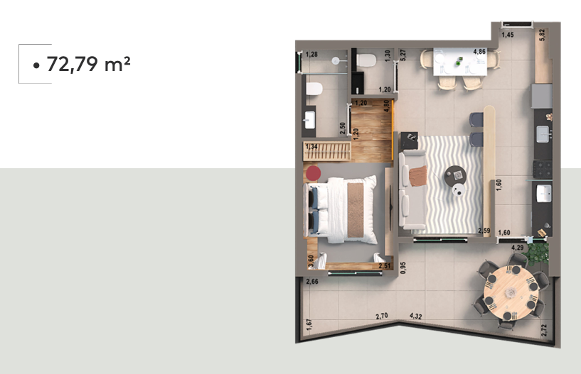 Apartamento, 1 quarto, 73 m² - Foto 15