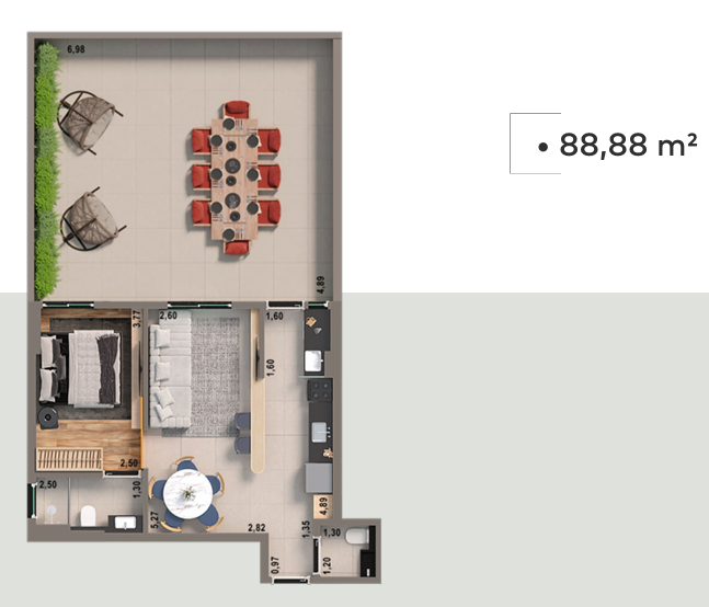 Apartamento, 2 quartos, 95 m² - Foto 2
